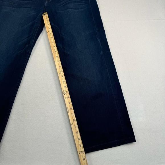 7 For All Mankind Relaxed Straight Leg Jeans Mens Size 33 Dark Blue Mid Rise - Picture 9 of 13